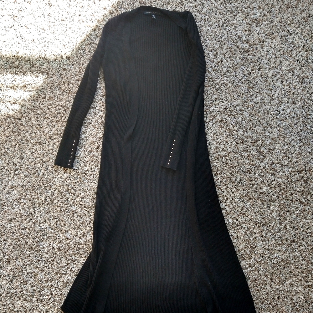 Long  black cardigan